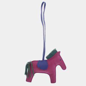 Pre Owned Hermes Rodeo MM Milo Lambskin Leather Bag