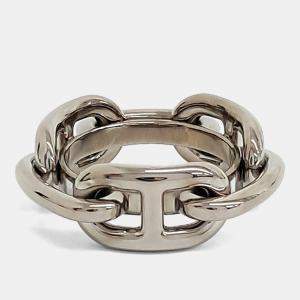 Pre Owned Hermes Silver Scarf Ring