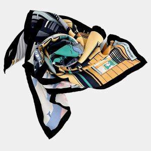 Pre Owned Hermes Multicolor Printed Silk Scarf