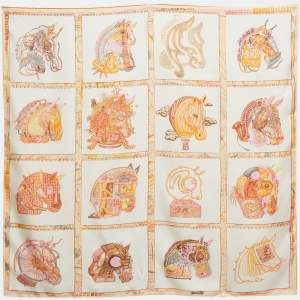 مملوكة مسبقًا وشاح هيرمس حرير بوستي إيه كافاليري وردي