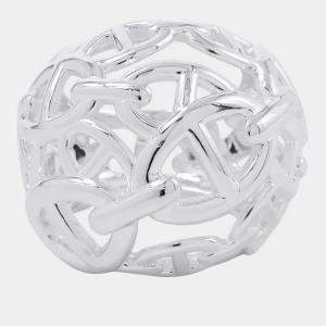 Pre Owned Hermes Chaine D'Ancre Anchene Ring Size TGM Sv925