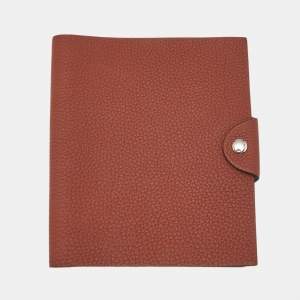 مملوكة مسبقًا Hermès Ulysse PM Notebook Cover Cuivre Taurillon Clemence Leather 