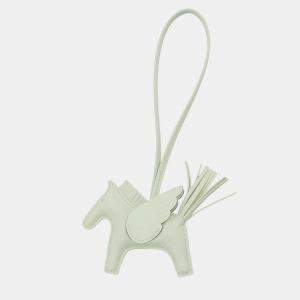 Pre Owned دلاية حقيبة هيرمس بيغاسوس فيرت فيز جلد الخروف حجم بيتيت موديل