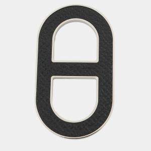 مملوكة مسبقًا Hermes Chaine D'Ancre Brooch Black Epsom Metal