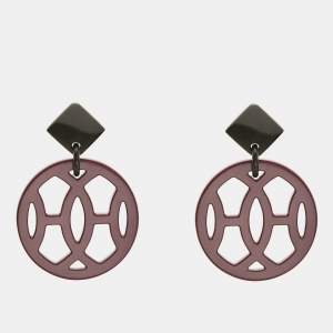 Pre Owned أقراط هيرمس قرن الجاموس بلهجة فضية