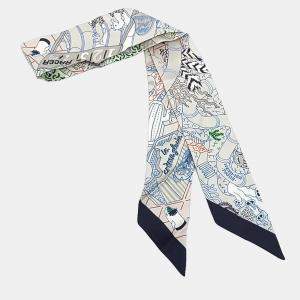 Pre Owned Hermes silk multicolor twilly scarf