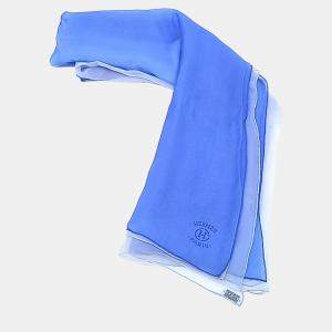Pre Owned Hermes Blue silk scarf