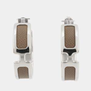 مملوكة مسبقًا Hermes Olymp Earrings Etoupe Metal Epsom