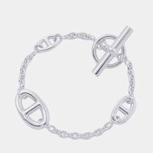 Pre Owned Hermes Chaine d'Ancre Farandole LG Sterling Silver Women's Bracelet