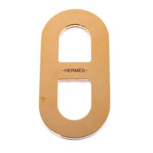 Pre Owned Hermes Chaîne D'Ancre Recto-Verso Two Tone Scarf Ring