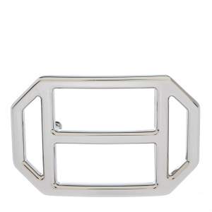 Pre Owned Hermes Silver Metal Tone H Hexagonal Buckle