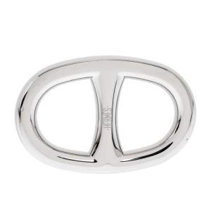 Pre Owned Hermes Chaine d'Ancre Palladium Plated Scarf Ring