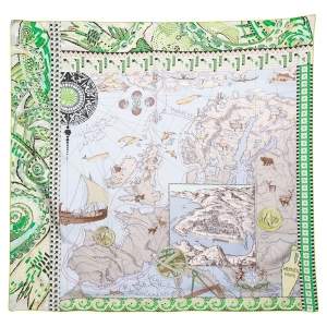 Hermès Multicolor Le Voyage de Pythéas Silk Scarf
