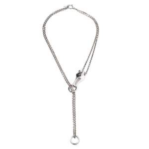 Pre Owned Hermès Sterling Silver Galop Necklace MM
