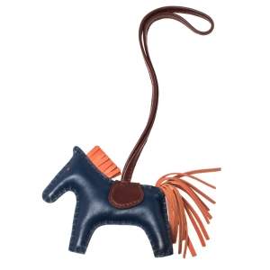 Pre Owned Hermes Tri Color GriGri Rodeo Horse Bag Charm PM