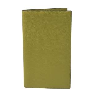 Hermes Vert Chartreuse Mysore Leather Vision II Simple Agenda Cover