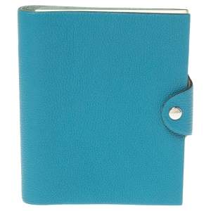 Hermes Blue Leather Agenda Cover