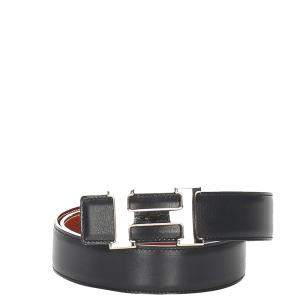 Pre Owned Hermes Black Calf Leather Constance Belt