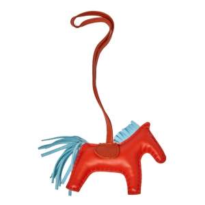 Pre Owned Hermès Capucine Milo Lambskin Grigri Rodeo Horse Bag Charm PM