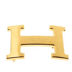 Pre Owned Hermès Constance Polished Gold Plated Belt Buckle 32 MM