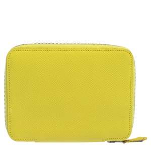 Hermés Lime Epsom Leather Globe Trotter Zip Agenda Cover