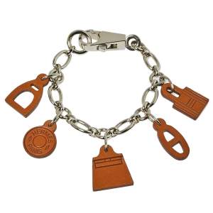 Pre Owned Hermes Brown Barenia Breloque Olga Amulette Bag Charm MM