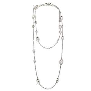 Pre Owned Hermès Sterling Silver Farandole Long Toggle Necklace