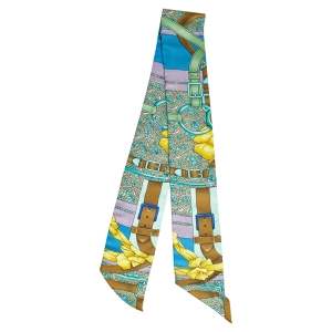Pre Owned Hermès Multicolor Grand Manege Fleuri Silk Twilly
