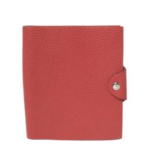 Pre Owned Hermes Red Togo Leather Ulysse PM Agenda Cover