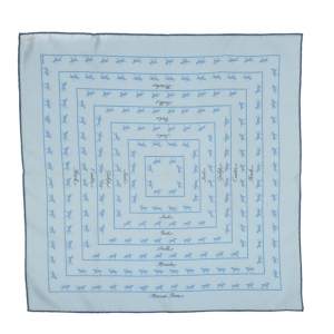 Pre Owned Hermes Blue Saut Galop Canter Silk Square Scarf