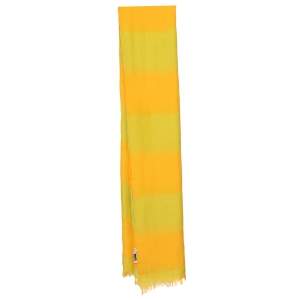 Hermes Bicolor Striped Layered Silk Chiffon Scarf
