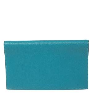 Hermes Turquoise Chevre Mysore Leather Vision II Agenda Cover