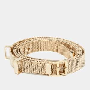 Pre Owned Hermès Gold Plated Etrivière Chain Link Mesh Belt 90