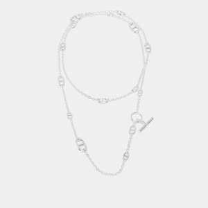 Pre Owned Hermès Sterling Silver Farandole Toggle Long Necklace