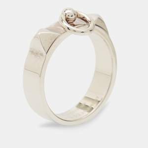 Hermès Sterling Silver Collier De Chien Ring SM
