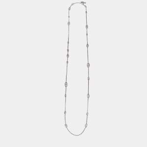 Pre Owned Hermès Sterling Silver Farandole Long Toggle Necklace