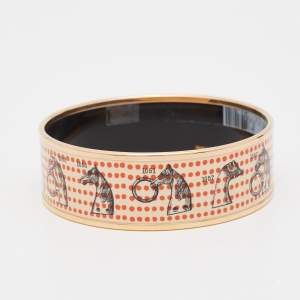 Hermès Orange Manufacture de Boucleries Bangle Bracelet