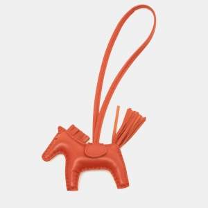 Hermes Cuivre Milo Leather Rodeo Bag Charm PM