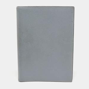 Hermes Bleu Lin Epsom Leather Globe Trotter Agenda Cover