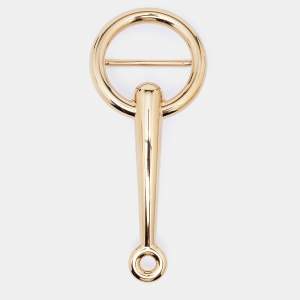 Hermes Mors Gold Plated Horsebit Anchor Belt Buckle