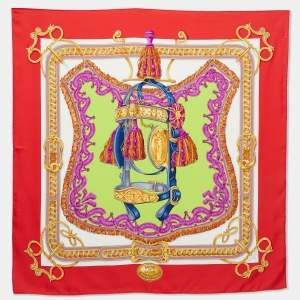 Hermès Multicolor Bride de Cour Silk Scarf