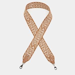 Pre Owned Hermes Gold/Ecru Canvas and Swift Leather Sangle Cavale Shoulder Bag Strap