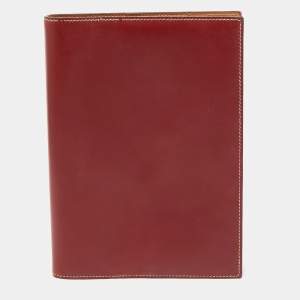 Hermes Rogue H/Vache Naturel Box Leather Globe Trotter Agenda Cover 