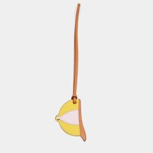 Hermes Naturel Sable/Jaune De Naples/Rose Sakura Swift Leather Paddock Bombe Bag Charm 