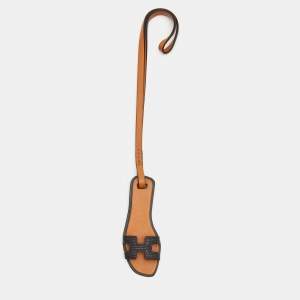 Hermes Natural Sable/Black Calf and Epsom Leather Oran Nano Charm