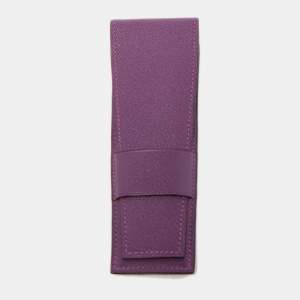Pre Owned Hermes Anemone Chevre Leather Hugo Pen Case