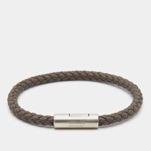 Hermes Goliath Leather Silver Tone Bracelet