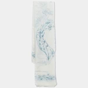 Hermès Off-White Printed Silk Square Scarf