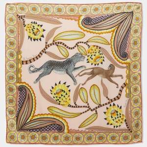 Hermès Multicolor The Savana Dance printed Silk Square Scarf
