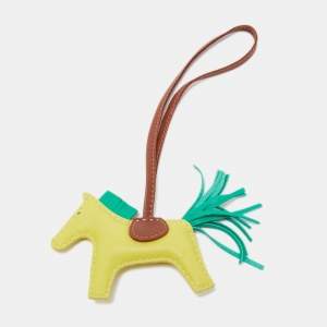 Hermes Lime/Menthe/Fauve Milo Leather GriGri Rodeo Bag Charm PM